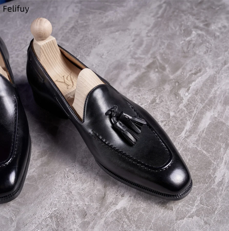 Italian Style Men's Loafers Tassel Genuine Cow Leather Comfortable Slip on Wedding Party Office Dress Shoes for Men Casual Shoes
Italian Style Men's Loafers Tassel Genuine Cow Leather Comfortable Slip on Wedding Party Office Dress Shoes for Men Casual Shoes