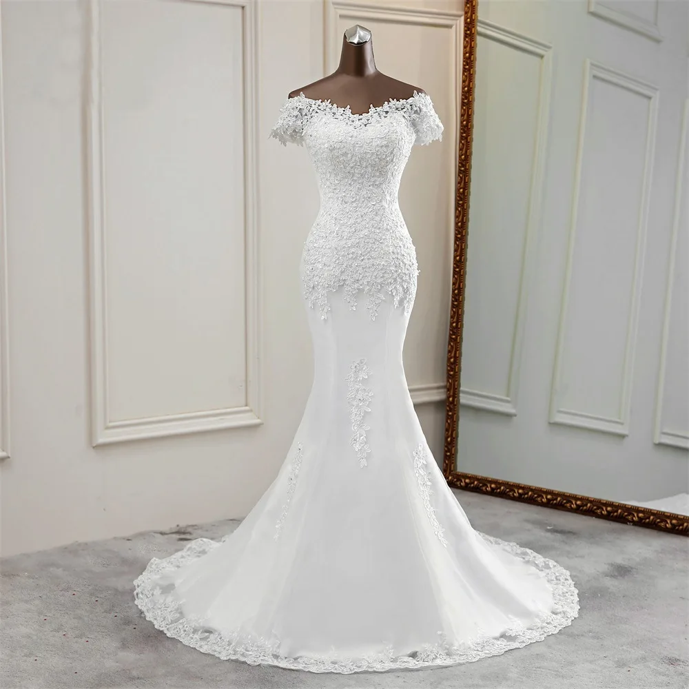 Customized Short Sleeves Mermaid Wedding Dresses Vestido De Noiva Fashion Lace Beading Court Train Formal Princess Bridal Gowns
Customized Short Sleeves Mermaid Wedding Dresses Vestido De Noiva Fashion Lace Beading Court Train Formal Princess Bridal Gowns