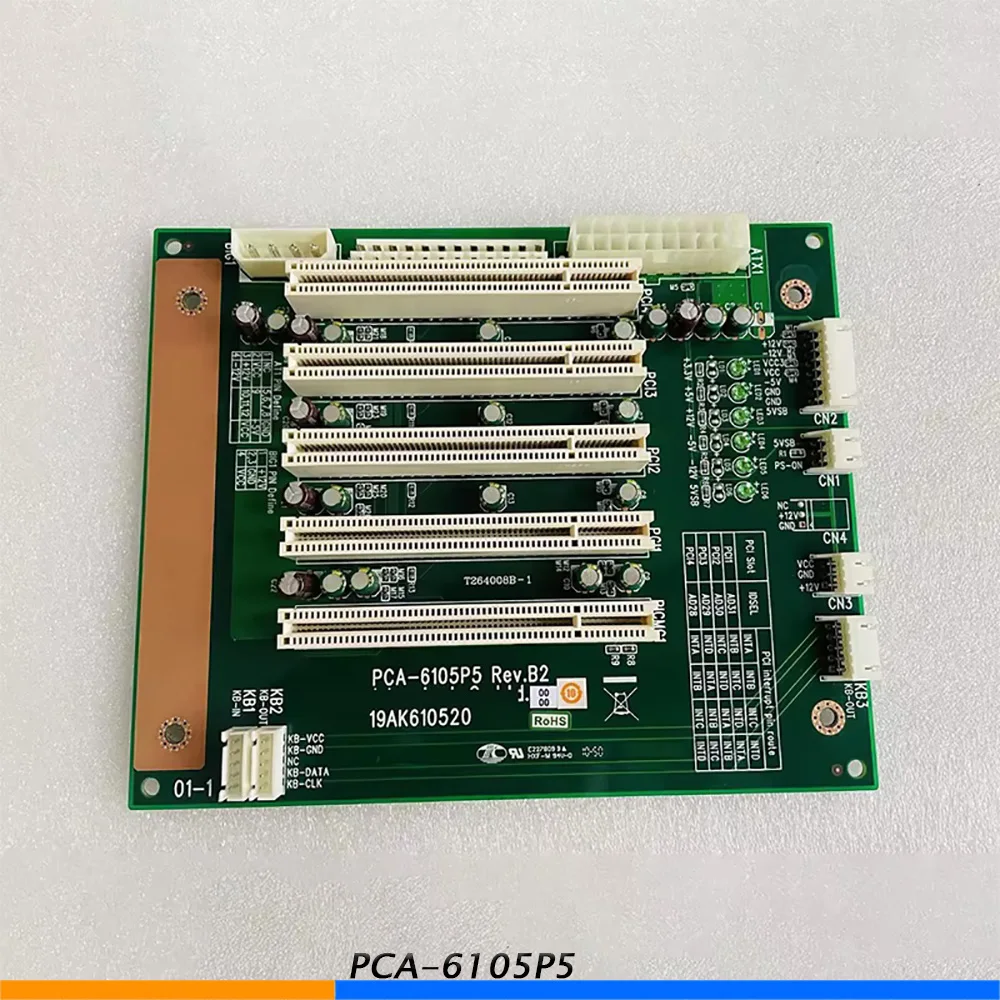 PCA-6105P5 REV.B2 19AK610520 For Advantech Industrial Control Baseboard 5PCI slot supports AT and ATX
PCA-6105P5 REV.B2 19AK610520 For Advantech Industrial Control Baseboard 5PCI slot supports AT and ATX