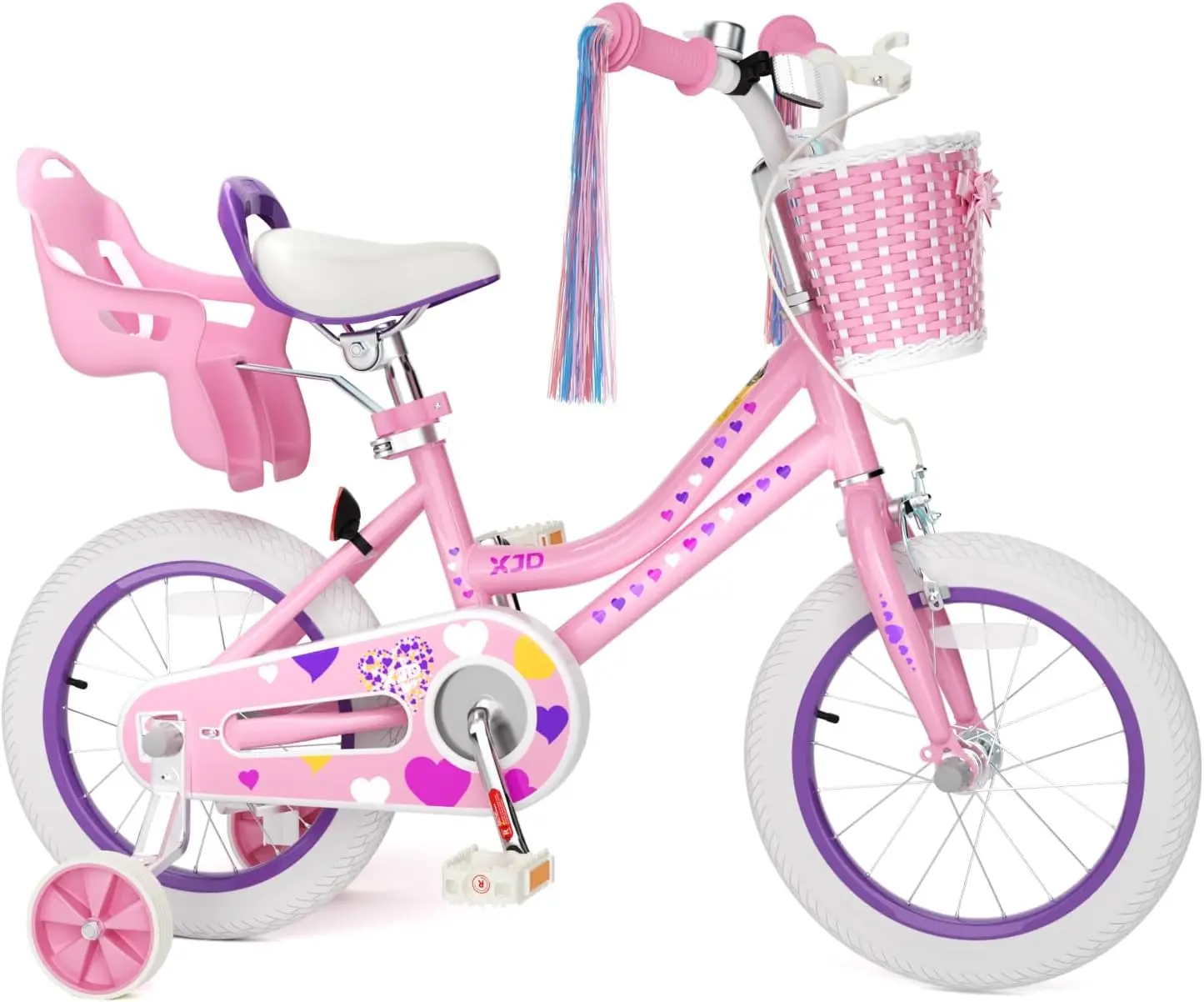 Girls' Bike for Toddlers 3-9 Years, 12/14/16 Inch with Training Wheels, Basket & Streamers
Girls' Bike for Toddlers 3-9 Years, 12/14/16 Inch with Training Wheels, Basket & Streamers