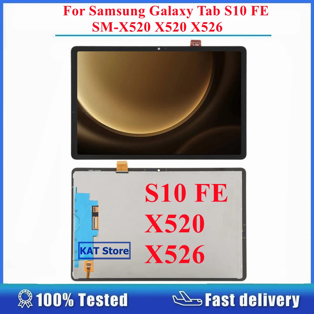 Совместим с Samsung Galaxy Tab S10 FE SM-X520 X520 X526, ЖК-экран, сенсорный дигитайзер, полная сборка, запасная часть 
Совместим с Samsung Galaxy Tab S10 FE SM-X520 X520 X526, ЖК-экран, сенсорный дигитайзер, полная сборка, запасная часть