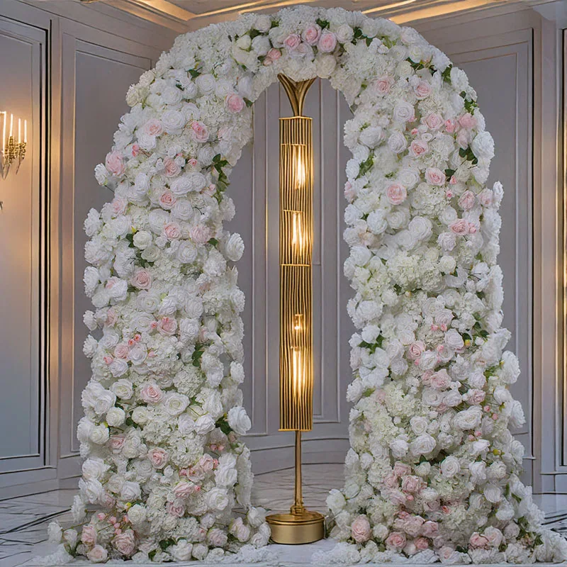 Романтическое свадебное украшение: цветочная композиция из белых и розовых цветов для арки на свадебной сцене, шелковые цветочные композиции
Романтическое свадебное украшение: цветочная композиция из белых и розовых цветов для арки на свадебной сцене, шелковые цветочные композиции