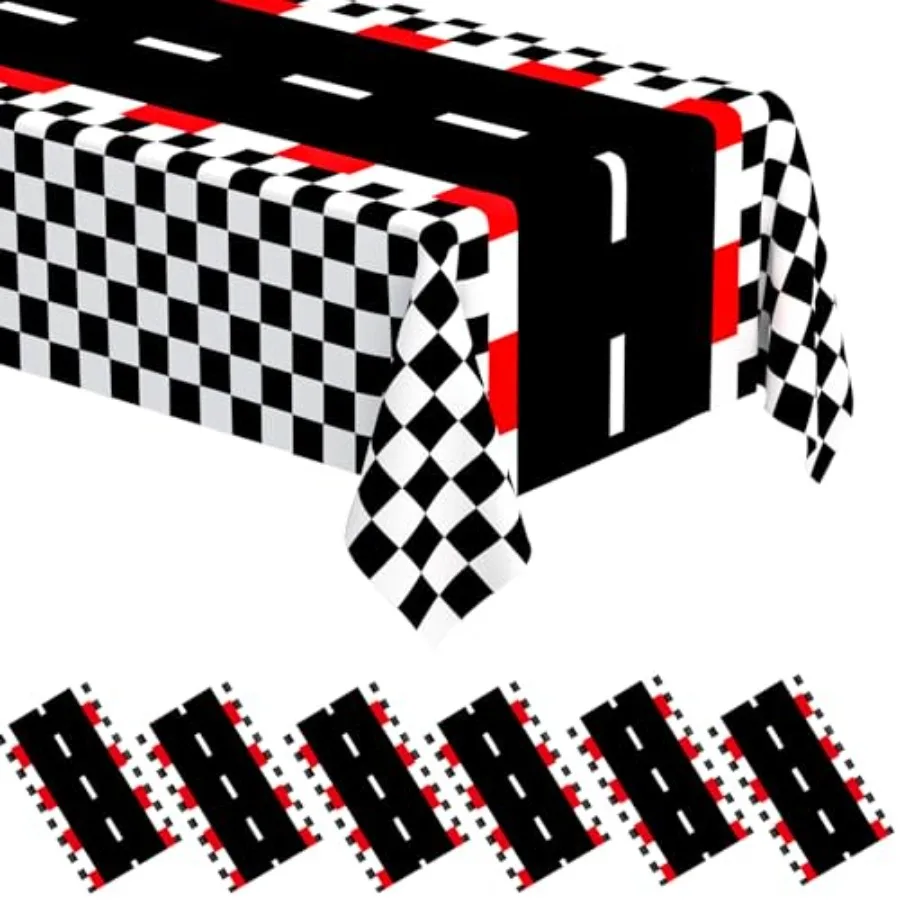 6 PCS Racing Car Theme Tablecloths Car Disposable Plastic Tablecloths Black Checke Flag Table Covers Racetrack Rectangular Tabl
6 PCS Racing Car Theme Tablecloths Car Disposable Plastic Tablecloths Black Checke Flag Table Covers Racetrack Rectangular Tabl