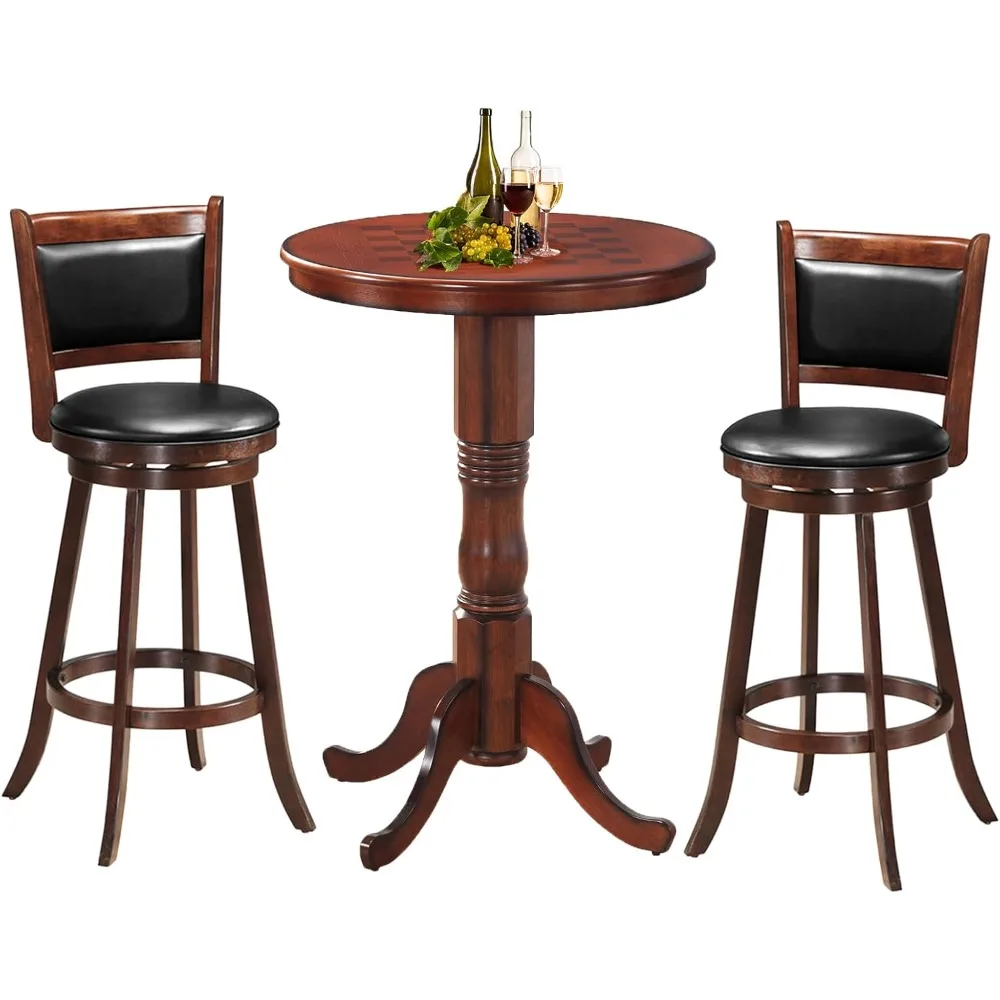 Набор обеденных столов из 3 предметов, компактный круглый стол с поворотными барными стульями, мебель для кухни и столовой в стиле ретро для S
Набор обеденных столов из 3 предметов, компактный круглый стол с поворотными барными стульями, мебель для кухни и столовой в стиле ретро для S