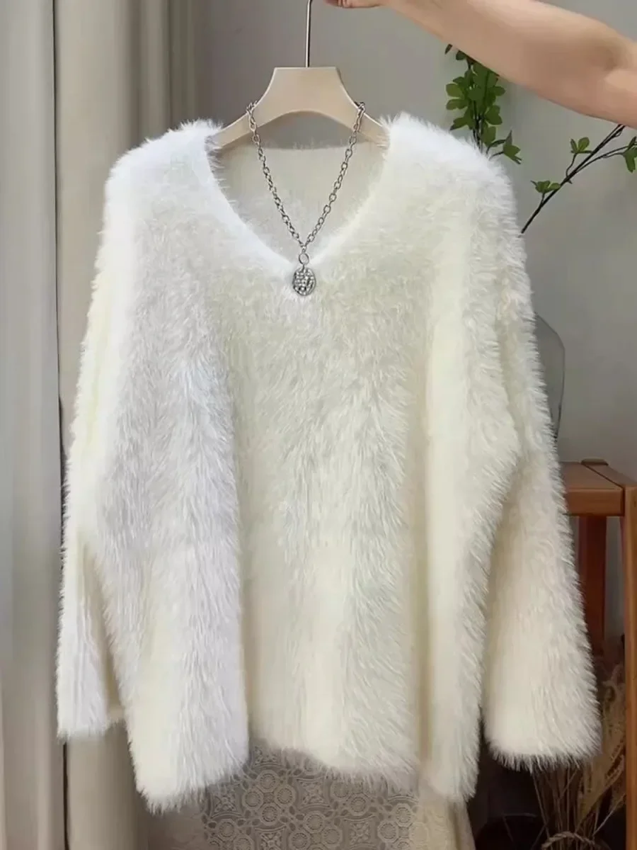 Women Knitted Sweater Warm Korean Fluffy Clothes Harajuku Lazy Trend Coats Pullovers Soft Long Sleeve Tops Fuzzy Streetwear
Women Knitted Sweater Warm Korean Fluffy Clothes Harajuku Lazy Trend Coats Pullovers Soft Long Sleeve Tops Fuzzy Streetwear