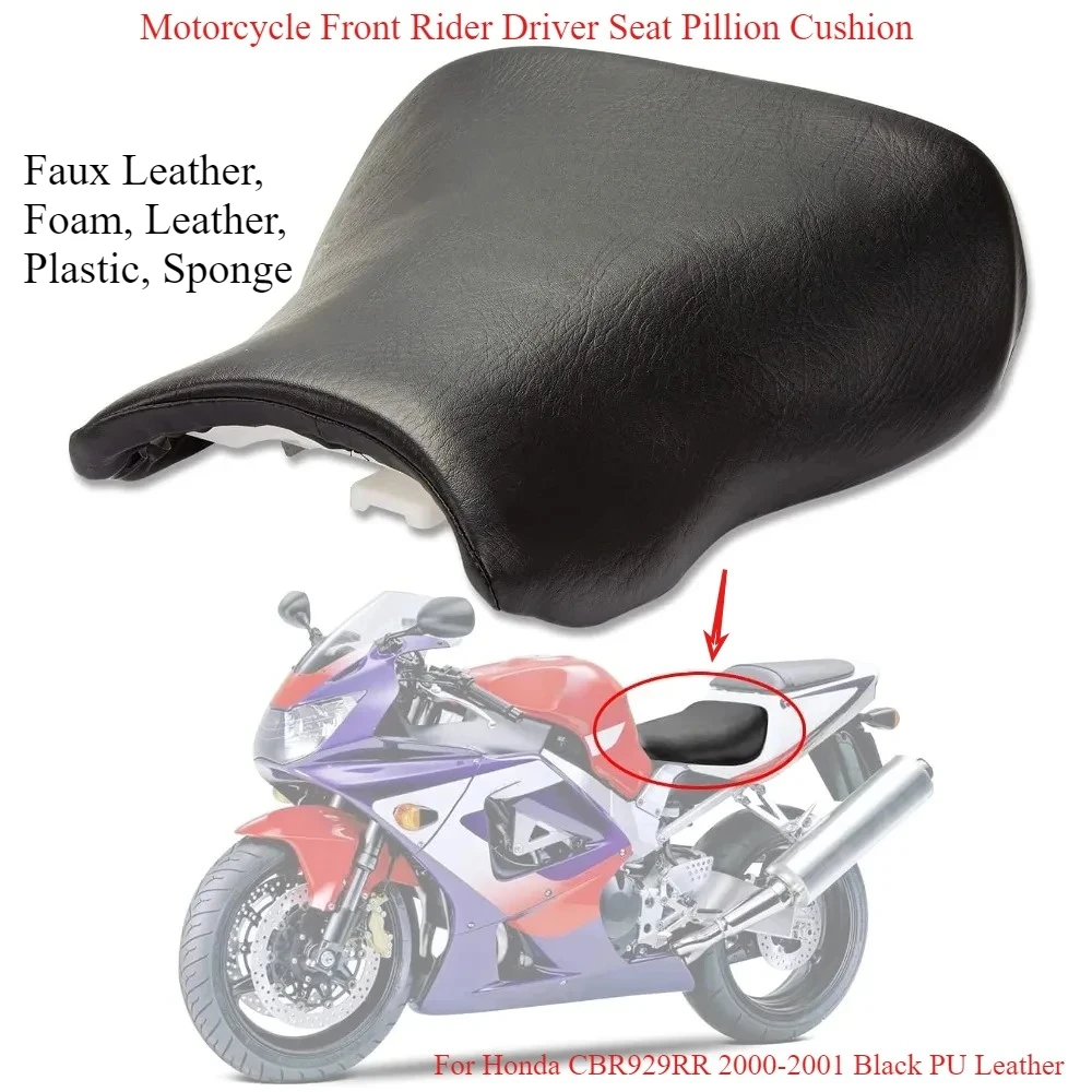 Black PU Leather Motorcycle Front Rider Driver Seat Pillion Cushion for Honda CBR929RR CBR 929RR 2000 2001
Black PU Leather Motorcycle Front Rider Driver Seat Pillion Cushion for Honda CBR929RR CBR 929RR 2000 2001