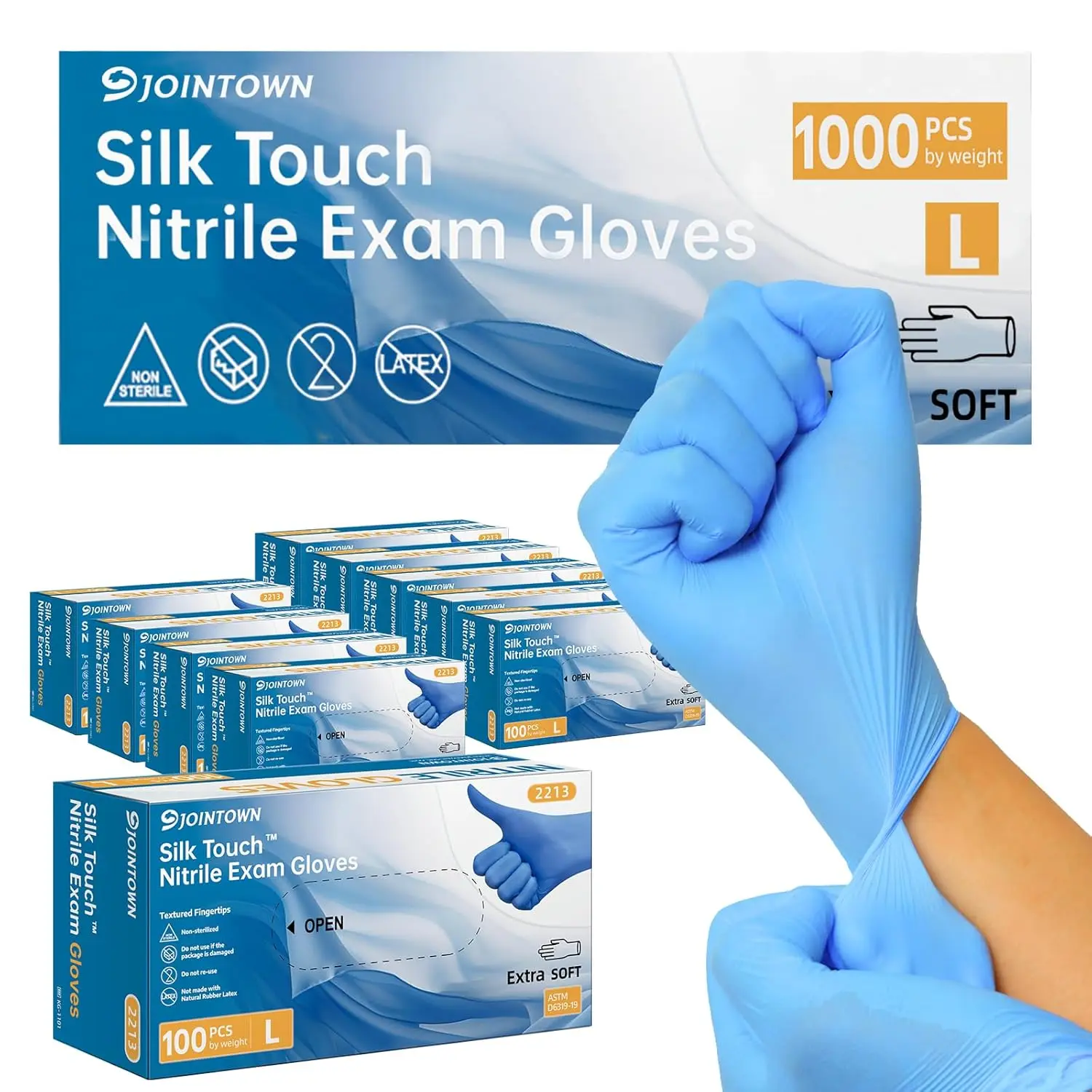Nitrile Exam Gloves, 3.5 Mil Blue Disposable Latex-Free, Extra Soft, Powder Free, Large Case of 1000 for Medical, Cleaning
Nitrile Exam Gloves, 3.5 Mil Blue Disposable Latex-Free, Extra Soft, Powder Free, Large Case of 1000 for Medical, Cleaning