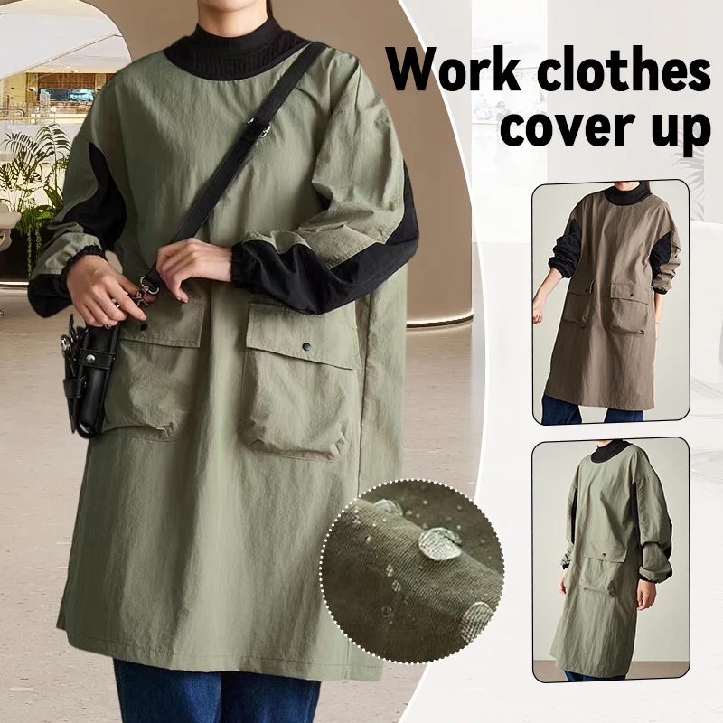 1pc Workwear Long-sleeved Apron Water-repellent Two Pockets for Pet Groomers Hairdressers and Catering Staff
1pc Workwear Long-sleeved Apron Water-repellent Two Pockets for Pet Groomers Hairdressers and Catering Staff