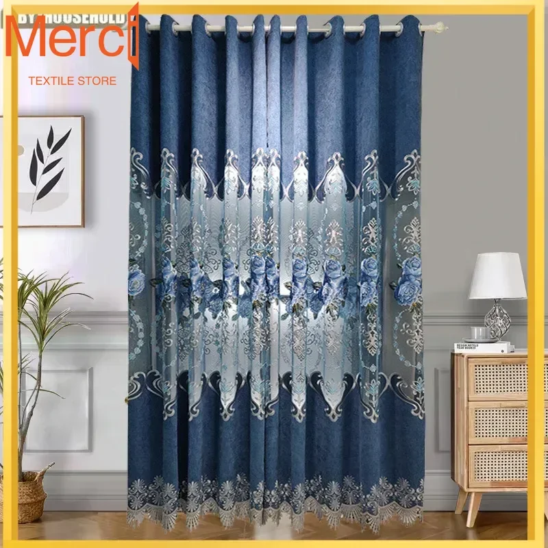 New Chinese Embroidered Curtain Chenille Thicken Curtains For Living Dining Room Bedroom Window Screen Curtains
New Chinese Embroidered Curtain Chenille Thicken Curtains For Living Dining Room Bedroom Window Screen Curtains