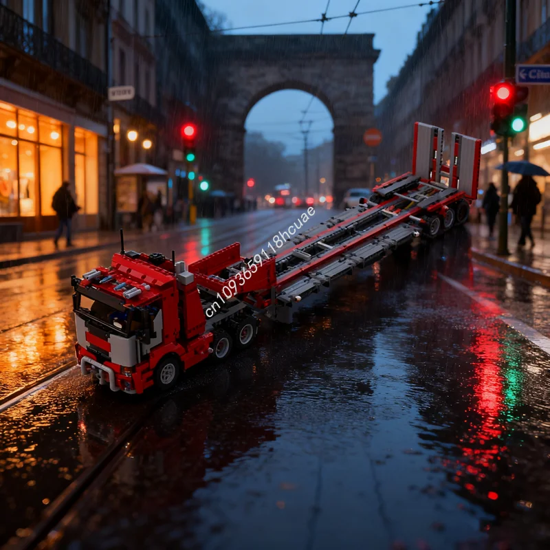 1797 шт. MOC сверхмощный грузовик с прицепом C, модель, технические строительные блоки, креативная идея, кирпич, рождественские подарки, детские игрушки на день рождения
1797 шт. MOC сверхмощный грузовик с прицепом C, модель, технические строительные блоки, креативная идея, кирпич, рождественские подарки, детские игрушки на день рождения