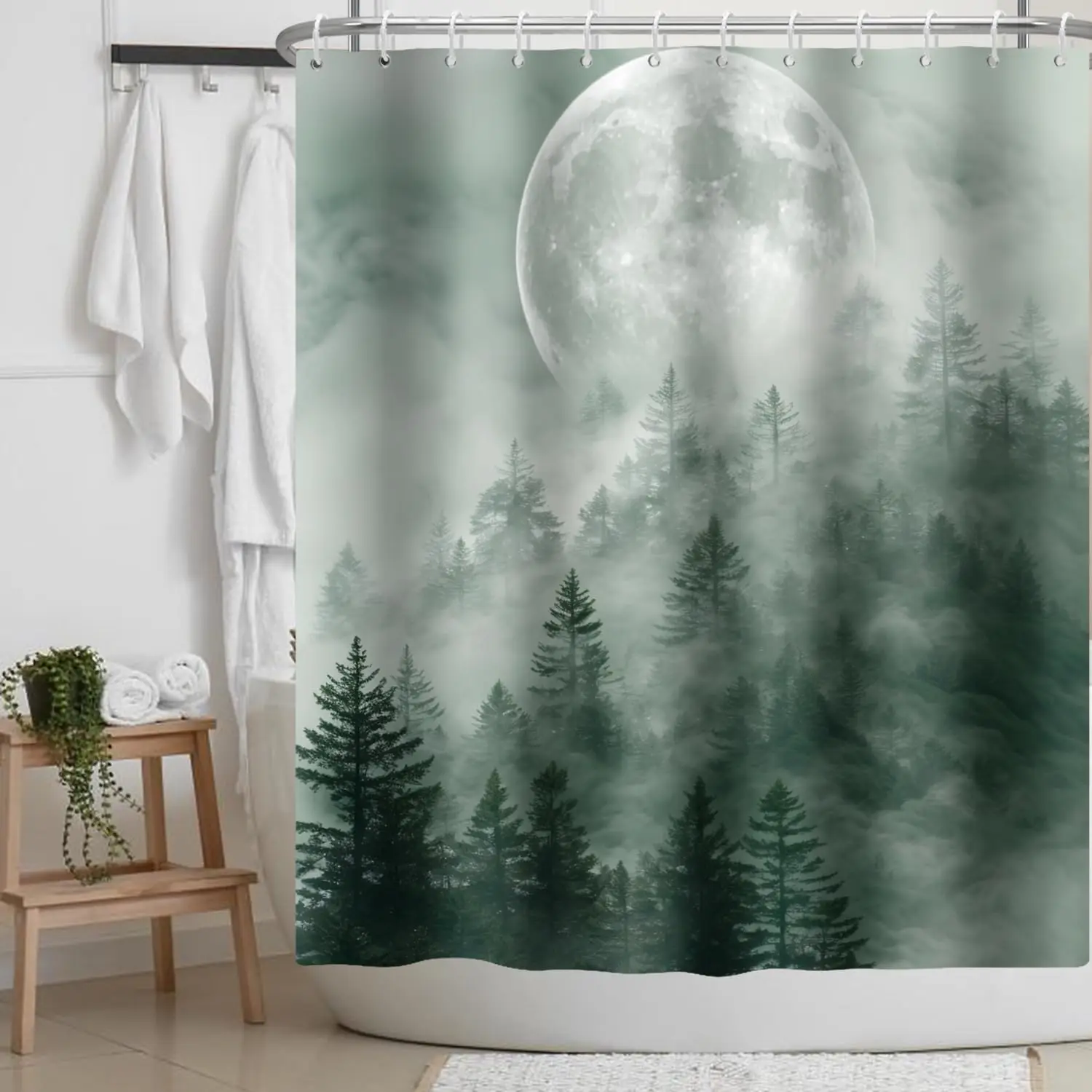Занавеска для душа «Зеленый лес Луна», туманный лес, туманное дерево, природа, лесная ткань, занавески для душа, аксессуары для ванной комнаты 72x72
Занавеска для душа «Зеленый лес Луна», туманный лес, туманное дерево, природа, лесная ткань, занавески для душа, аксессуары для ванной комнаты 72x72