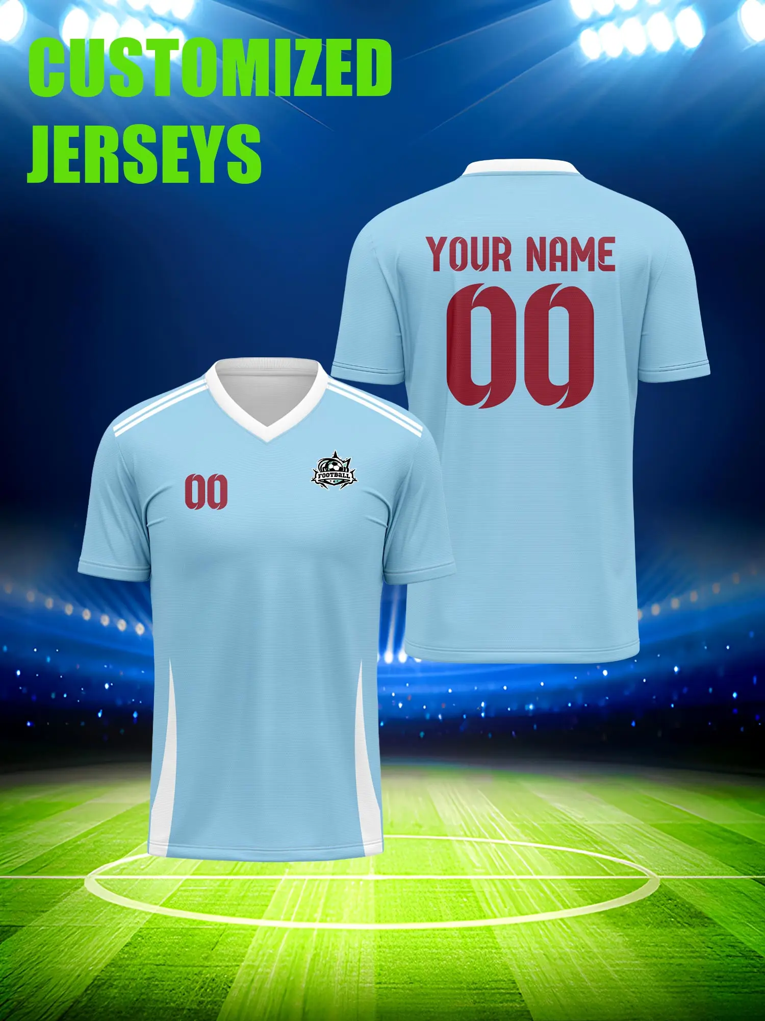 Футбольная форма на заказ с индивидуальным изображением, номером и именем, быстросохнущая, влагоотводящая тренировочная экипировка
Футбольная форма на заказ с индивидуальным изображением, номером и именем, быстросохнущая, влагоотводящая тренировочная экипировка