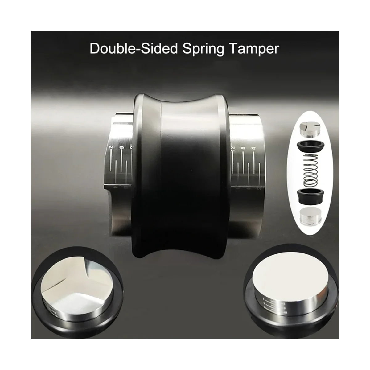 Tamper 51Mm, Dual 2 in 1 Leveler Distributor Adjustable Flat Spring Tampers with Scale Coffee Tool
Tamper 51Mm, Dual 2 in 1 Leveler Distributor Adjustable Flat Spring Tampers with Scale Coffee Tool