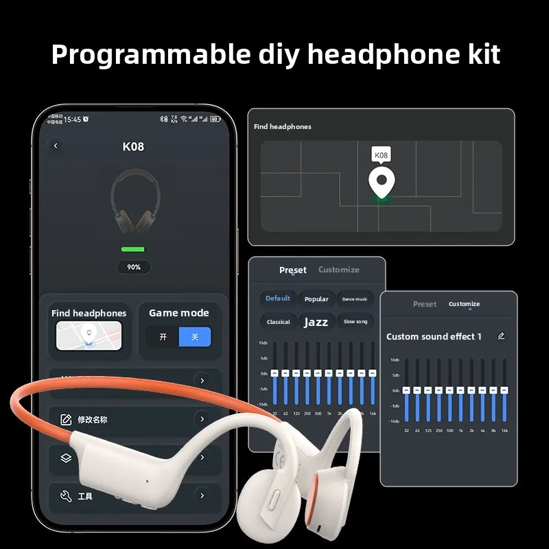 k08 professional cycling and running exercise is not in the ear, bone conduction Bluetooth headset, long battery life calls and
k08 professional cycling and running exercise is not in the ear, bone conduction Bluetooth headset, long battery life calls and