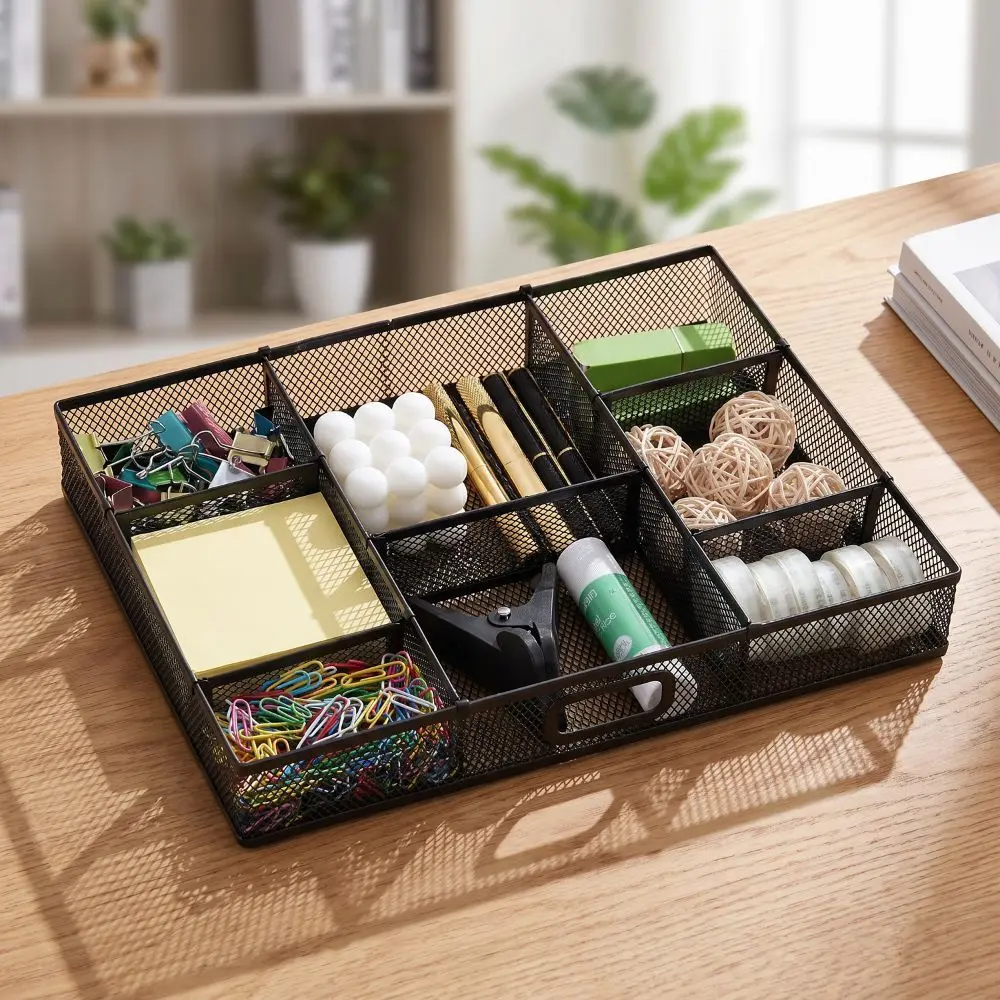 Modern Metal Mesh Drawer Organizer Hollow Multi-Compartment File Storage Rack Space Saving Removable Desktop Storage Box Office
Modern Metal Mesh Drawer Organizer Hollow Multi-Compartment File Storage Rack Space Saving Removable Desktop Storage Box Office