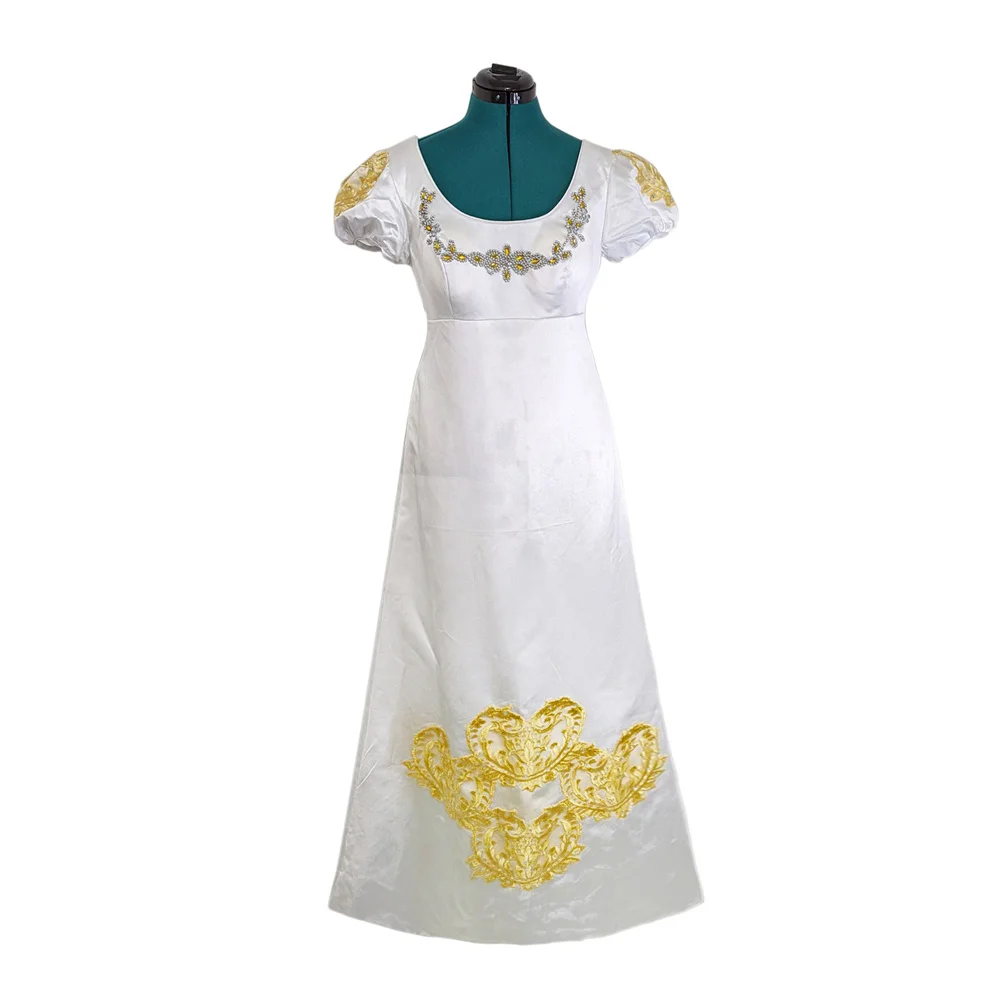 Regency Dress Women's High Waistline White Ball Gown Female Court Noble Wedding Costume Halloween Party Outfit
Regency Dress Women's High Waistline White Ball Gown Female Court Noble Wedding Costume Halloween Party Outfit