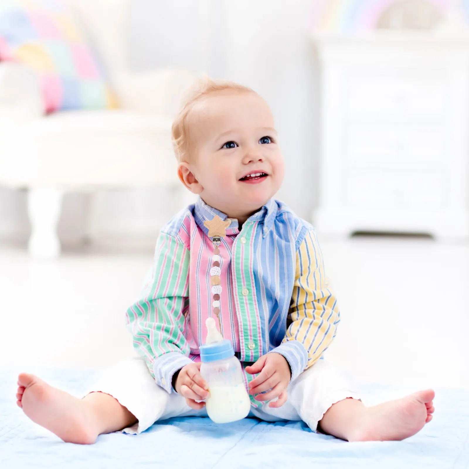 1Set Beaded Pacifier Clip Silicone Teething Chain Baby Milestone Card Portable Lightweight Infant Holder Safe Non-Toxic Baby
1Set Beaded Pacifier Clip Silicone Teething Chain Baby Milestone Card Portable Lightweight Infant Holder Safe Non-Toxic Baby