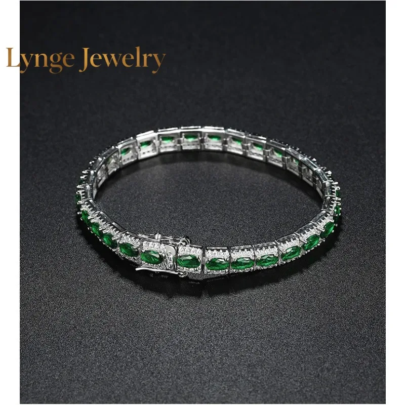 Lynge Jewelry Luxury Solid Platinum PT950 Women's Green Diamond Bracelet Ins Fashion Single Row Moissanite Full Diamond Tennis B
Lynge Jewelry Luxury Solid Platinum PT950 Women's Green Diamond Bracelet Ins Fashion Single Row Moissanite Full Diamond Tennis B