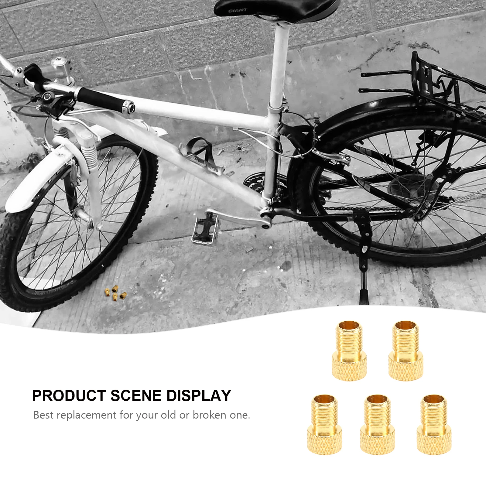 5 pcs Bicycle To Adapter Brass Repair Tool Lightweight Easy Install Rocket Shape Replacement Bike Valve
5 pcs Bicycle To Adapter Brass Repair Tool Lightweight Easy Install Rocket Shape Replacement Bike Valve