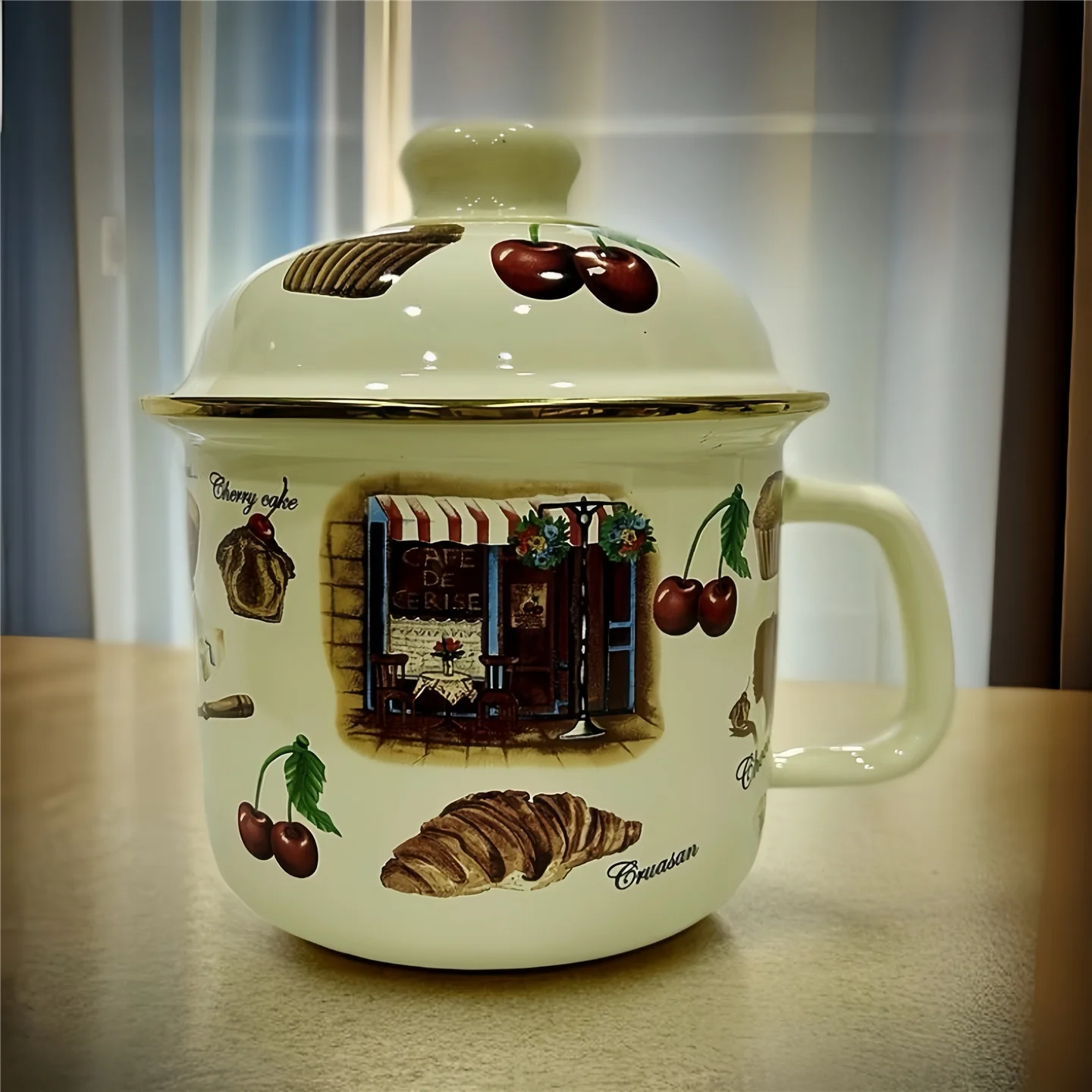 Thiened Enamel Soup Bowl with Lid Noodle Soup Bowl Pork Fat Storage Jar Old European Sle Dining Utensils Rice Cylinder
Thiened Enamel Soup Bowl with Lid Noodle Soup Bowl Pork Fat Storage Jar Old European Sle Dining Utensils Rice Cylinder