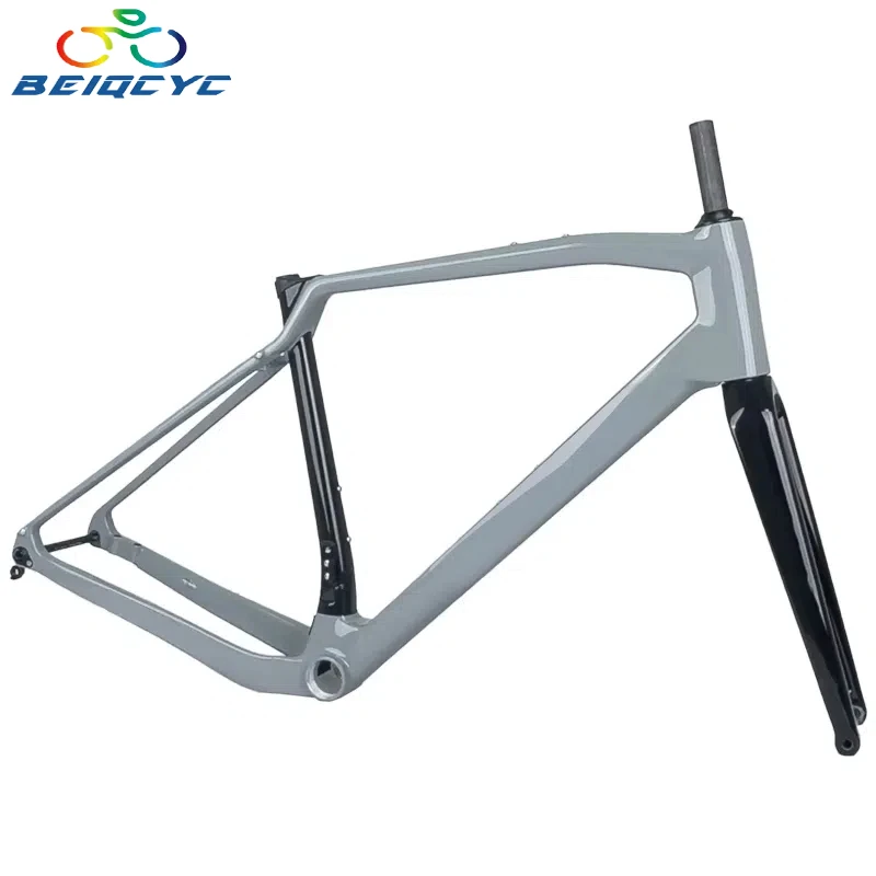 700C Gravel Carbon Fiber Flat Mount Disc Brake Cyclocross Frame T47 BB Thru Axle 142*12mm Carbon Fiber Racing Bicycle Frames
700C Gravel Carbon Fiber Flat Mount Disc Brake Cyclocross Frame T47 BB Thru Axle 142*12mm Carbon Fiber Racing Bicycle Frames
