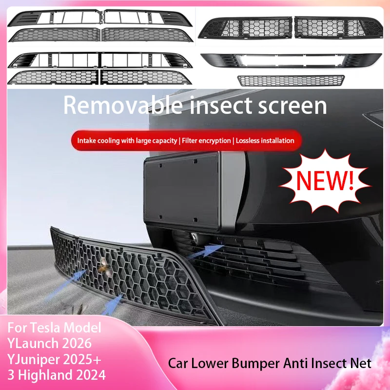 For Tesla Model YL 2026/Y/3+ Highland 2024 Insect-proof Net ABS Segmented Front Air Inlet Protect Cover Insect Prevention Access
For Tesla Model YL 2026/Y/3+ Highland 2024 Insect-proof Net ABS Segmented Front Air Inlet Protect Cover Insect Prevention Access