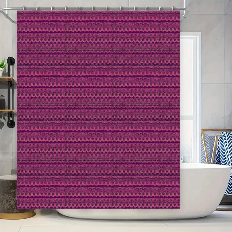Modern Boho Purple Bath Shower Curtain, Woven Fabric Waterproof Bathroom Decor 72x84
Modern Boho Purple Bath Shower Curtain, Woven Fabric Waterproof Bathroom Decor 72x84