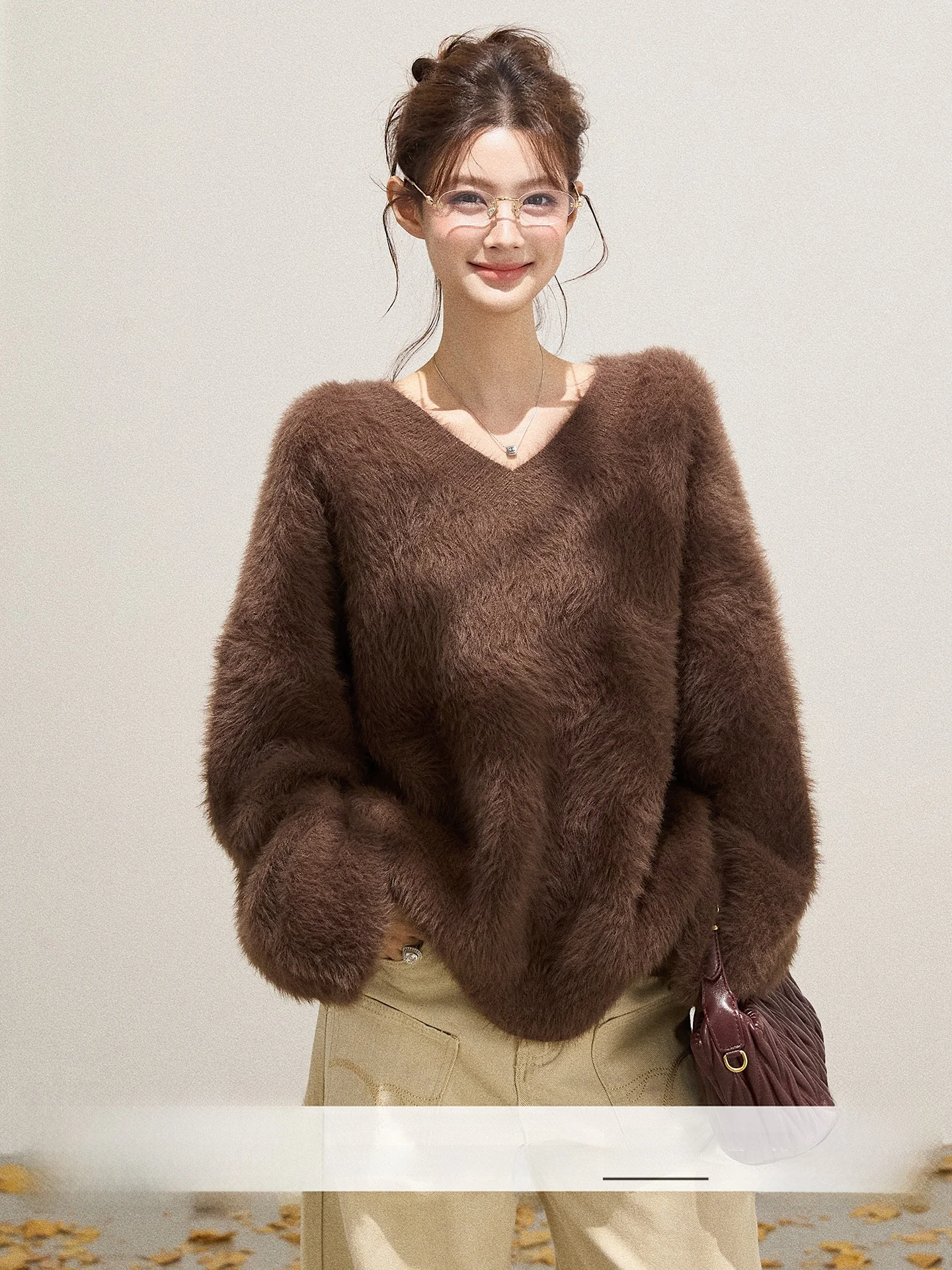 Мягкий норковый свитер Nouriing, женский осенне-зимний новый ленивый свободный высококачественный теплый топ с v-образным вырезом, удобная посадка
Мягкий норковый свитер Nouriing, женский осенне-зимний новый ленивый свободный высококачественный теплый топ с v-образным вырезом, удобная посадка