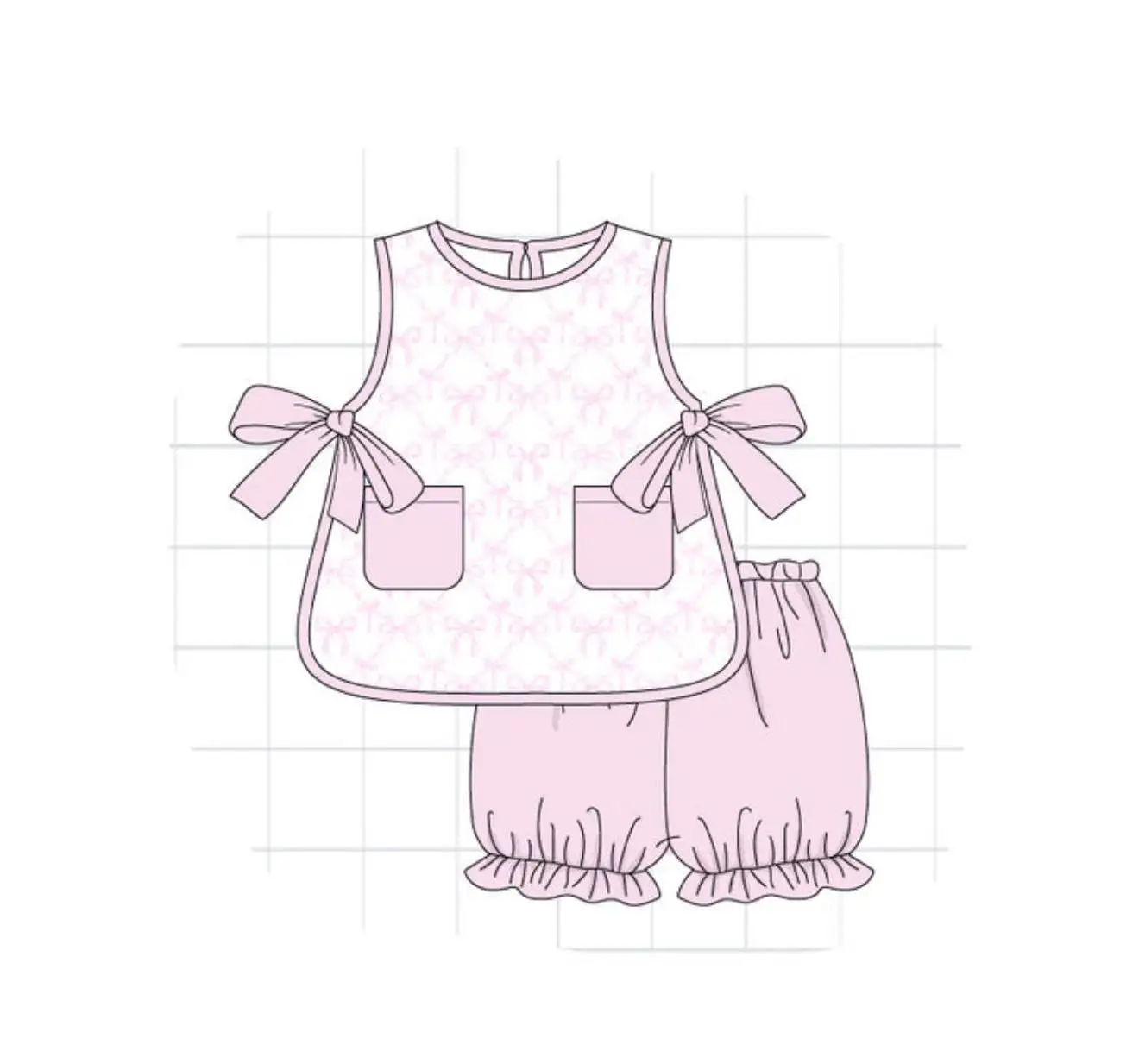 Baby Girl Clothes Girl Outfit Set Pink Bow Print Sleeveless Shorts Set Two-piece Swimsuit Children's Boutique Clothing
Baby Girl Clothes Girl Outfit Set Pink Bow Print Sleeveless Shorts Set Two-piece Swimsuit Children's Boutique Clothing