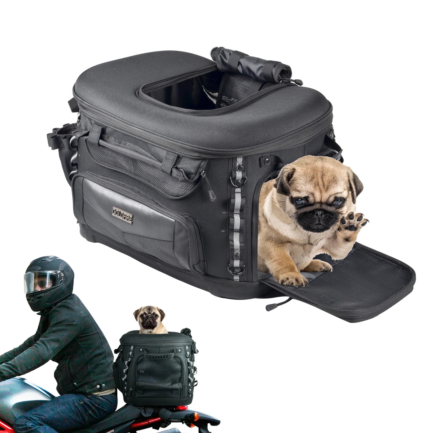 Motorcycle Pet Bag Motorcycle Luxuries Carrier Bag for Dog Peg Luggage Fits Luggage Rack / Passenger Seat with Sissy Bar Straps
Motorcycle Pet Bag Motorcycle Luxuries Carrier Bag for Dog Peg Luggage Fits Luggage Rack / Passenger Seat with Sissy Bar Straps