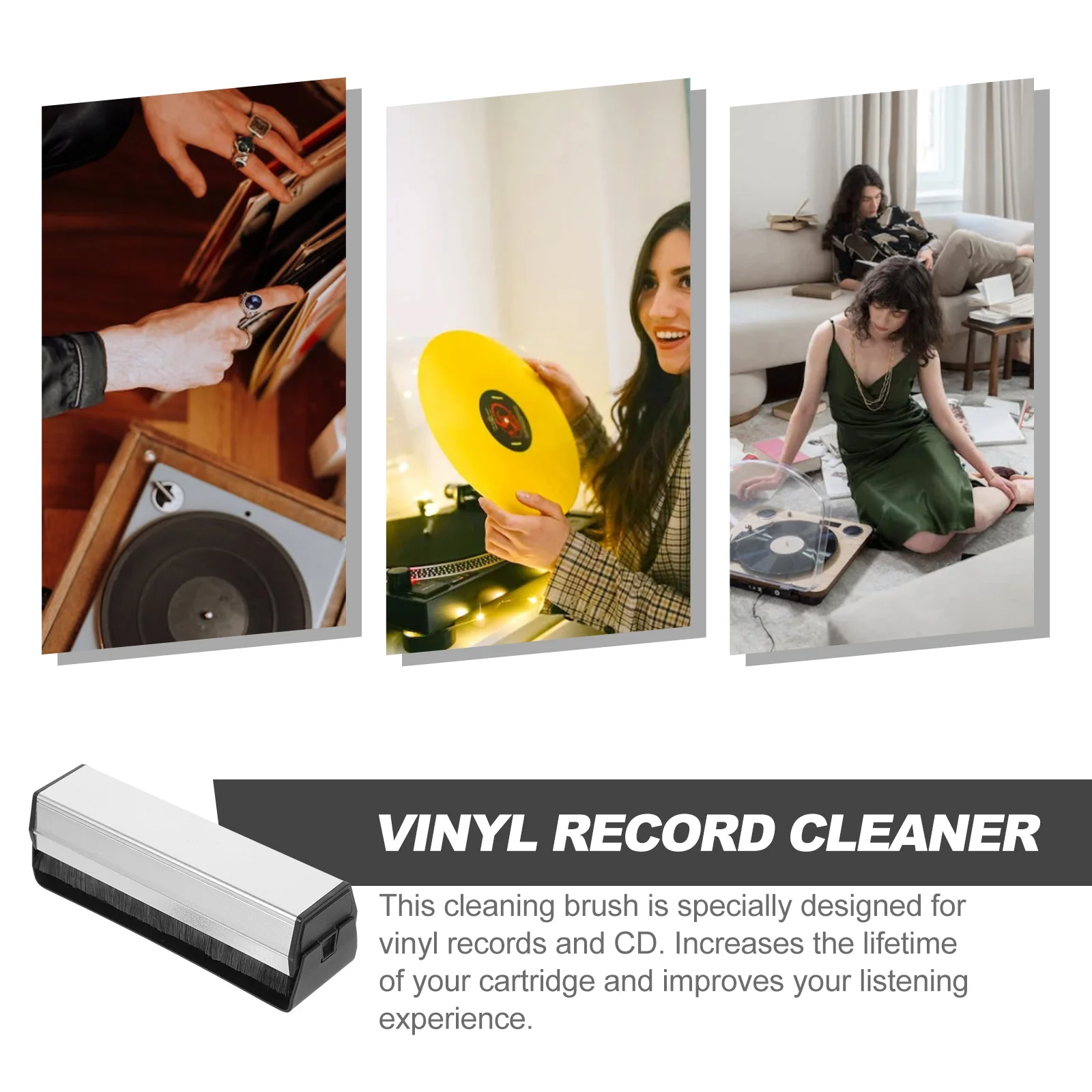 Gold Vinyl Record Brush for Record Cleaning Cloth and Vinyl Record Washer Stylus Cleaner Maintenance Kit
Gold Vinyl Record Brush for Record Cleaning Cloth and Vinyl Record Washer Stylus Cleaner Maintenance Kit