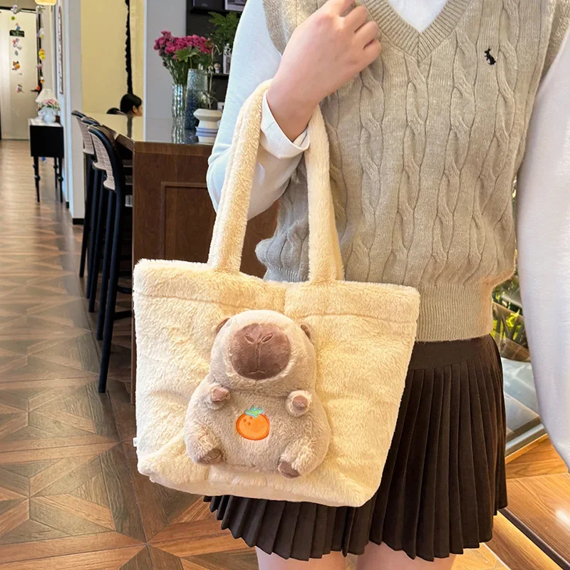 New Capibala Plush Tote Bag Women's New Cartoon Cortoon Shoulder Storage Bag Cute Soft Girl Girl Handbag
New Capibala Plush Tote Bag Women's New Cartoon Cortoon Shoulder Storage Bag Cute Soft Girl Girl Handbag