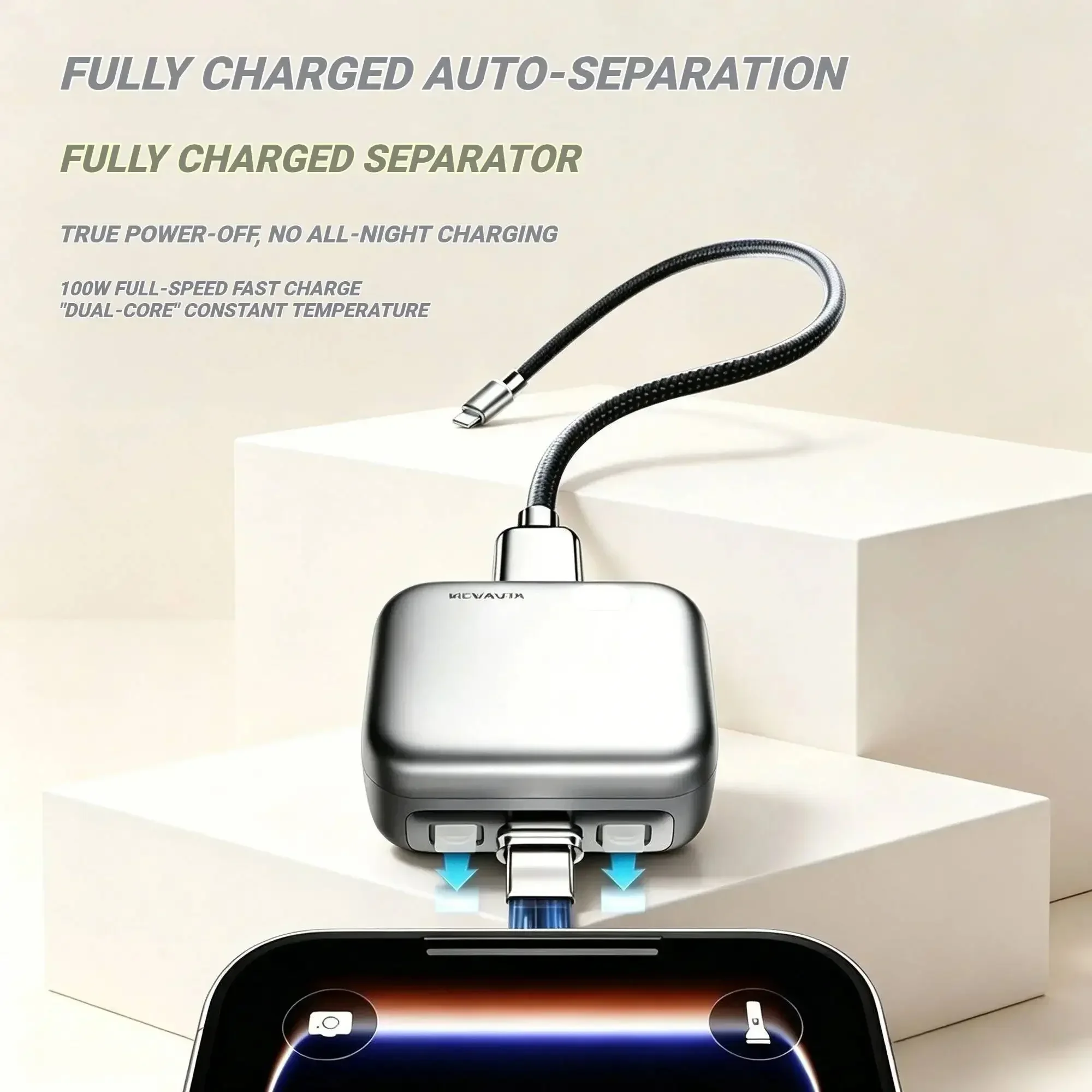 Auto-Disconnect Charging Adapter 140W Type-C Fast Charge Safety Separator Automatically Cut Power Eject Phone When Fully Charged
Auto-Disconnect Charging Adapter 140W Type-C Fast Charge Safety Separator Automatically Cut Power Eject Phone When Fully Charged