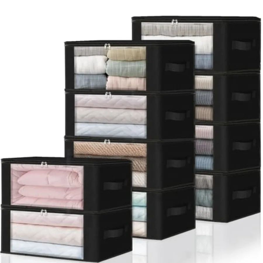 Storage 10-Pack Clothes Organizer Storage Bags Foldable Storage Box with Large Clear Window Sturdy Handles for Closet Dorm Pill
Storage 10-Pack Clothes Organizer Storage Bags Foldable Storage Box with Large Clear Window Sturdy Handles for Closet Dorm Pill