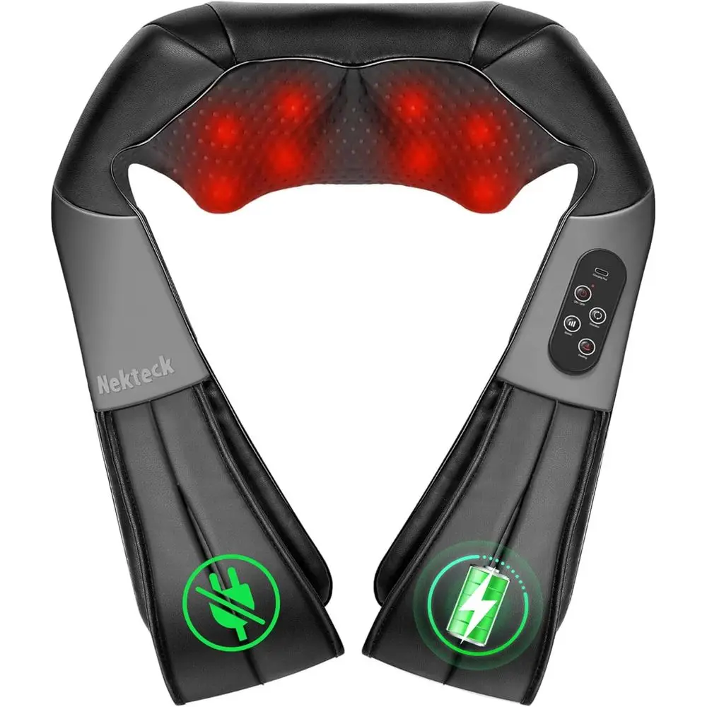 3D Kneading Massage Pillow with Heat for Deep Tissue Relief - 3 Speeds, Rechargeable
3D Kneading Massage Pillow with Heat for Deep Tissue Relief - 3 Speeds, Rechargeable