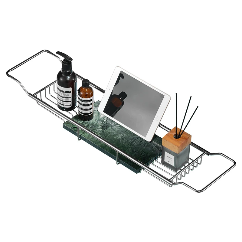 Luxury Removable Marble Board 304 Stainless Steel Bathtub Caddy Tray for Bathroom Bathtub
Luxury Removable Marble Board 304 Stainless Steel Bathtub Caddy Tray for Bathroom Bathtub