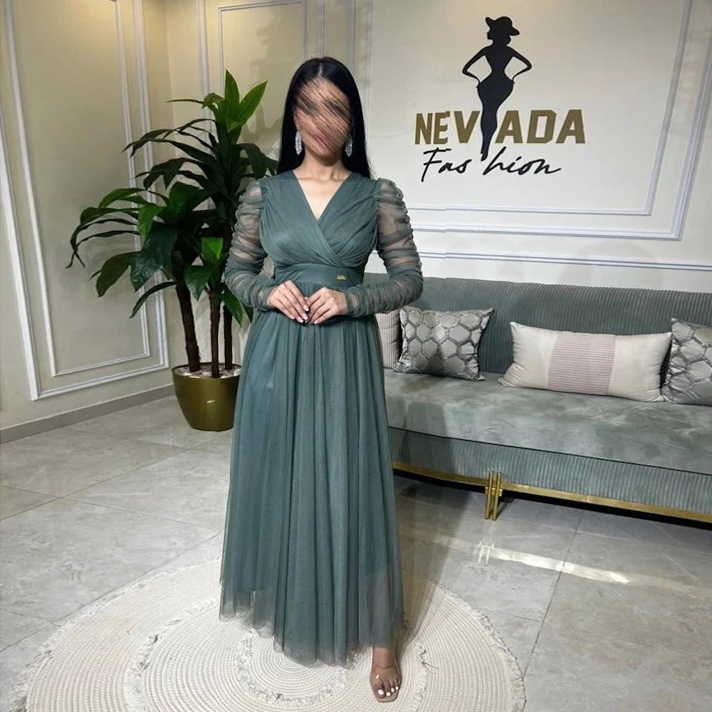ROSELLA Ruflle A-line Ankle Length Organza Long Sleeves V-neck Zipper Up Women Formal Evening Dress Classic Prom Gown New 2023
ROSELLA Ruflle A-line Ankle Length Organza Long Sleeves V-neck Zipper Up Women Formal Evening Dress Classic Prom Gown New 2023