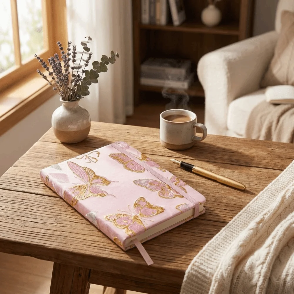 Delicate Embroidered Decoration B6 Embroidery Notebook Practical Band Design Thickened Inner Pages Secure Band Design Notebook
Delicate Embroidered Decoration B6 Embroidery Notebook Practical Band Design Thickened Inner Pages Secure Band Design Notebook