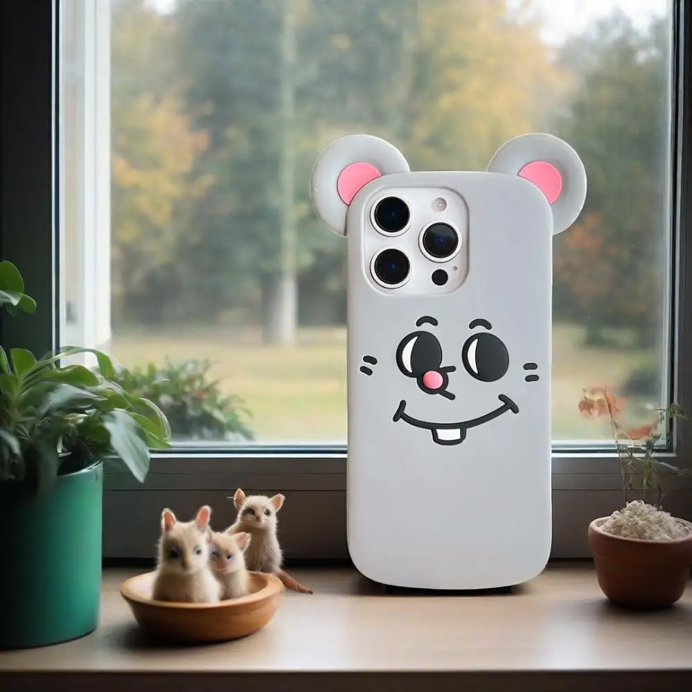 New 3D Cute Cartoon Mouse Soft Silicone Phone Case For iPhone 12 13 14, 15 Plus 16 pro Max Shockproof Back Cover Shell Protect
New 3D Cute Cartoon Mouse Soft Silicone Phone Case For iPhone 12 13 14, 15 Plus 16 pro Max Shockproof Back Cover Shell Protect