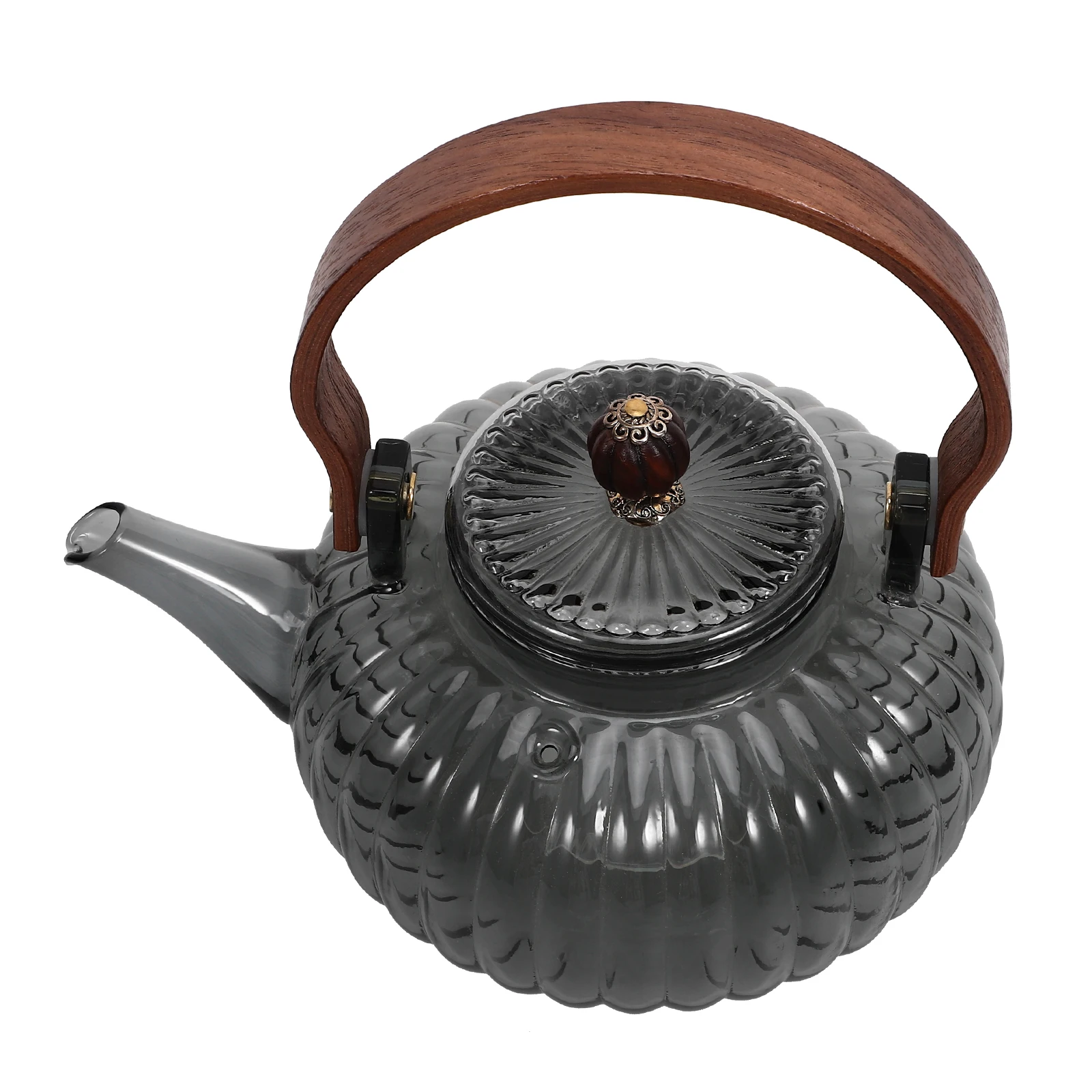 Glass Teapot Gray Pumpkin Shape Smooth Easy Clean Comfortable Grip Simple Stylish Home Office Restaurant Loose Tea Flower Kettle
Glass Teapot Gray Pumpkin Shape Smooth Easy Clean Comfortable Grip Simple Stylish Home Office Restaurant Loose Tea Flower Kettle