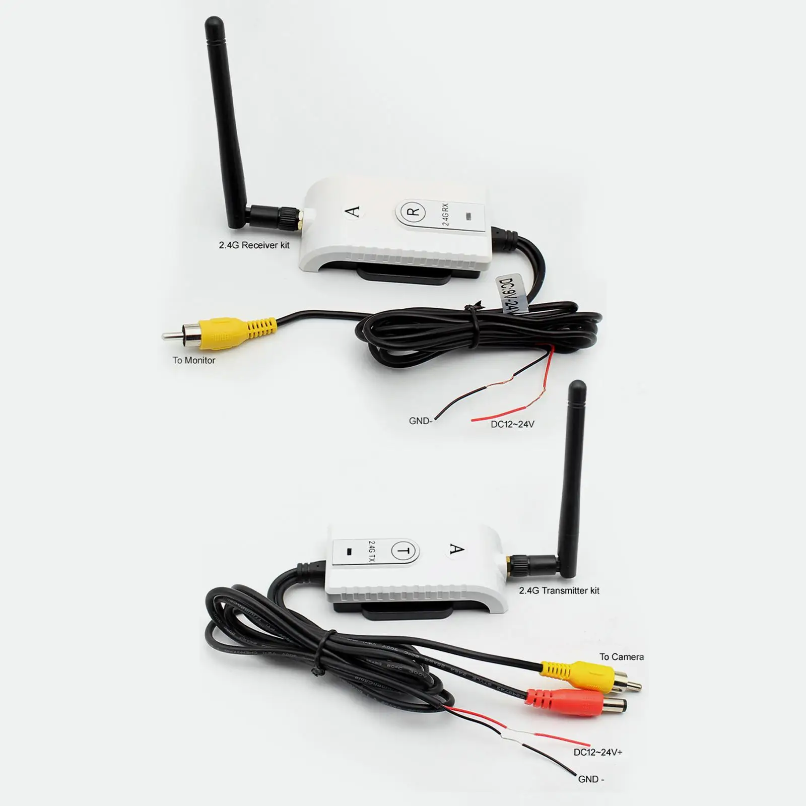 2,4G беспроводной AV-кабель, передатчик и приемник, оборудование Plug and Play, универсальный для видеомонитора грузовика, автобуса, камеры заднего вида
2,4G беспроводной AV-кабель, передатчик и приемник, оборудование Plug and Play, универсальный для видеомонитора грузовика, автобуса, камеры заднего вида