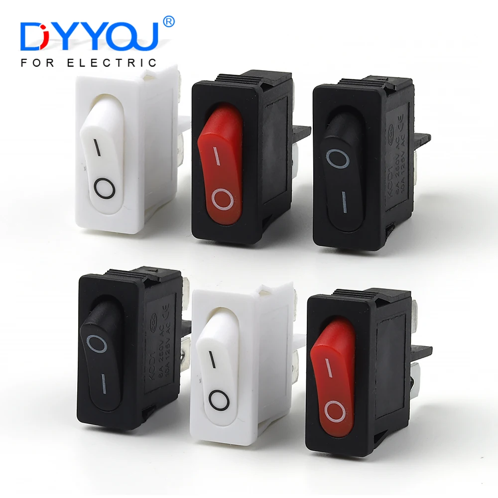 5/10PCS 2Pin 2 Position 21X9.5mm Push Button Switch KCD1 Boat Type Snap-in ON/OFF 6A 250V/10A 125V Rocker Switches Equipment
5/10PCS 2Pin 2 Position 21X9.5mm Push Button Switch KCD1 Boat Type Snap-in ON/OFF 6A 250V/10A 125V Rocker Switches Equipment