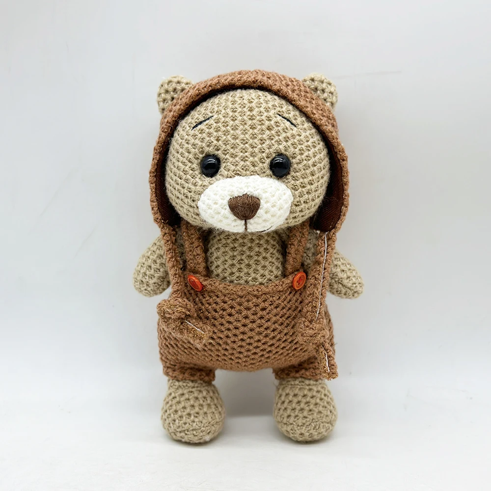 Handmade Brown Bear Crochet Wool Doll INS Animal Stuffed Plush Toy Baby Soothing Baby Sleeping Doll Newborn Photography Props
Handmade Brown Bear Crochet Wool Doll INS Animal Stuffed Plush Toy Baby Soothing Baby Sleeping Doll Newborn Photography Props
