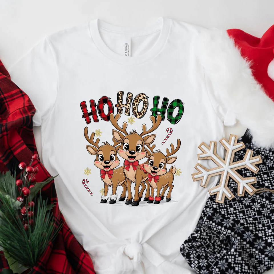 Fun Cartoon Christmas Reindeer Pattern Men Women T-shirt Street Fashion Harajuku Unisex Tee Loose Casual Hip-hop Couple Clothing
Fun Cartoon Christmas Reindeer Pattern Men Women T-shirt Street Fashion Harajuku Unisex Tee Loose Casual Hip-hop Couple Clothing