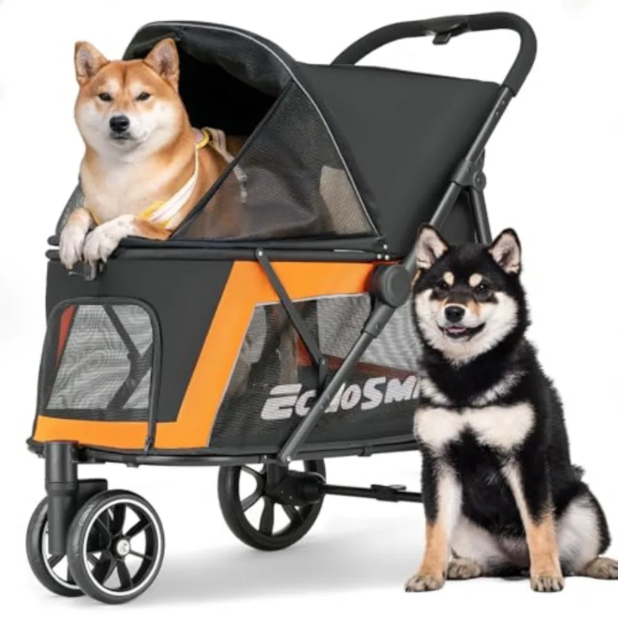 EchoSmile Dog Stroller for Medium and Small Dogs, Foldable Pet Stroller with 3 Wheels and Brakes, All-Terrain Cat Dog Carrier w
EchoSmile Dog Stroller for Medium and Small Dogs, Foldable Pet Stroller with 3 Wheels and Brakes, All-Terrain Cat Dog Carrier w