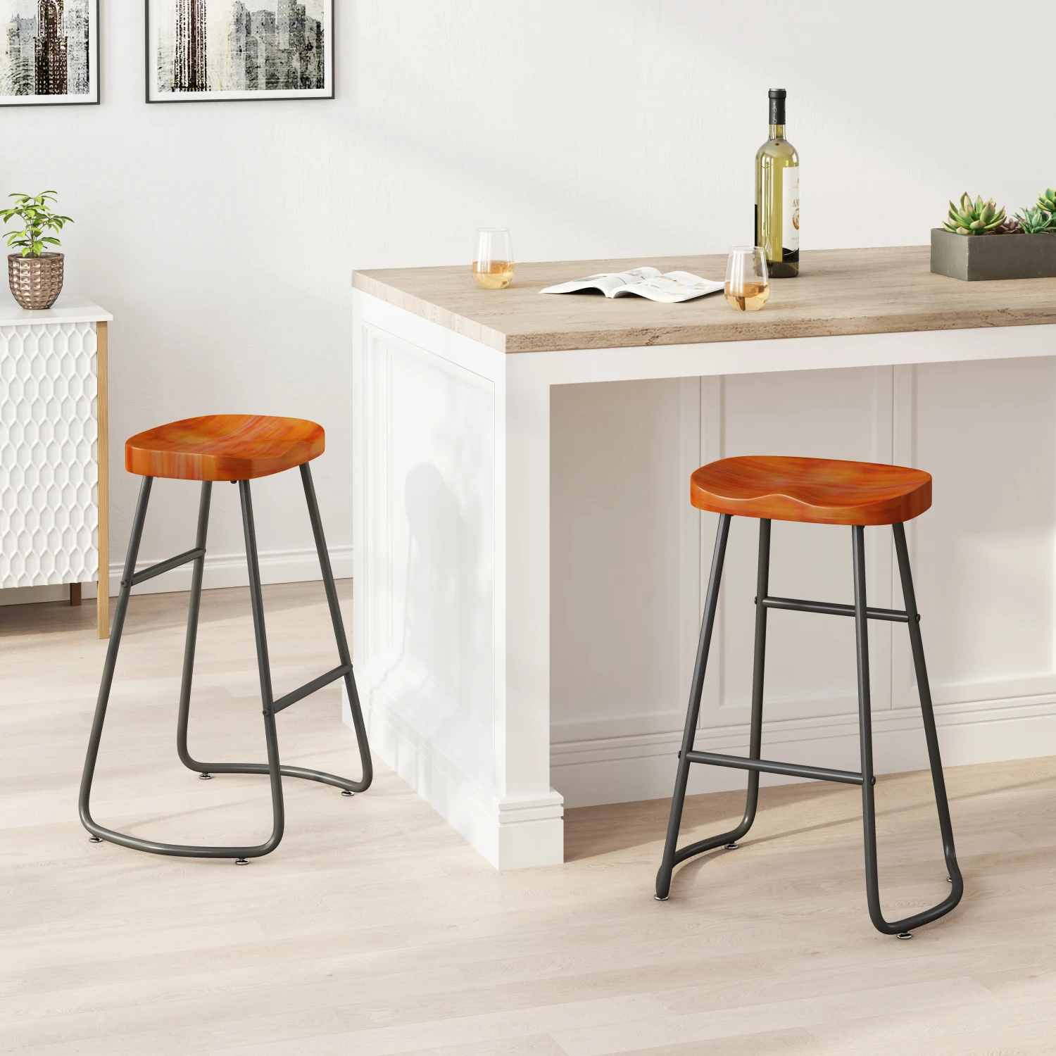 29.52" Stylish and Minimalist Bar Stools Set of 2, Counter Height Bar Stools, for Kitchen Island, Coffee Shop, Bar, Home Balcony
29.52" Stylish and Minimalist Bar Stools Set of 2, Counter Height Bar Stools, for Kitchen Island, Coffee Shop, Bar, Home Balcony