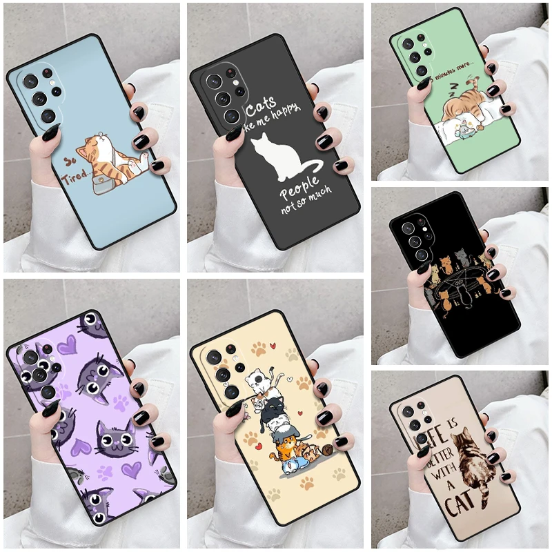 Чехол для телефона Samsung Galaxy S24 S25 S23 S21fe S22 Ultra Plus Note 10 20, чехол с милым рисунком кошек 
Чехол для телефона Samsung Galaxy S24 S25 S23 S21fe S22 Ultra Plus Note 10 20, чехол с милым рисунком кошек