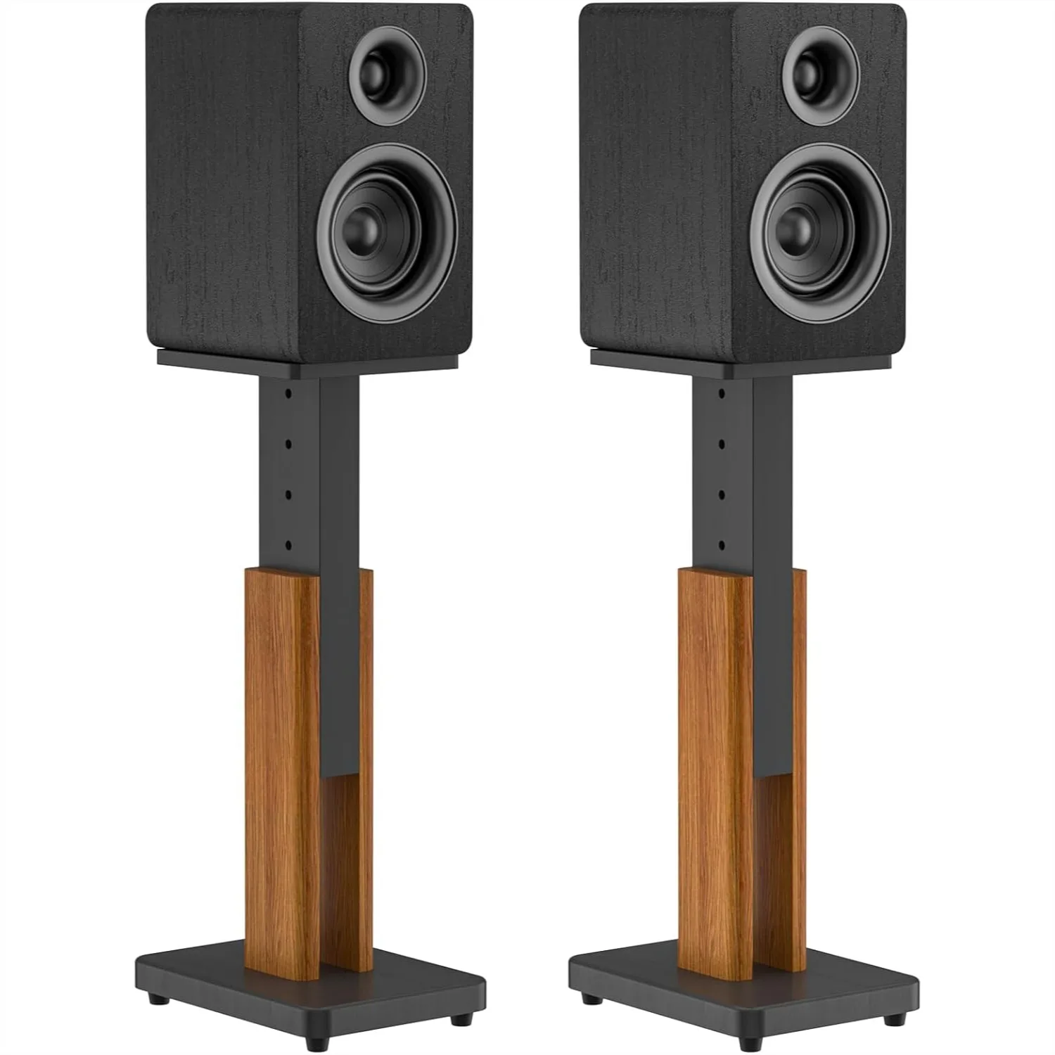Height Adjustable Speaker Stands Pair for Most Satellite, Studio, Bookshelf Speakers - Wood Grain Floor Stands with Cable Clips,
Height Adjustable Speaker Stands Pair for Most Satellite, Studio, Bookshelf Speakers - Wood Grain Floor Stands with Cable Clips,
