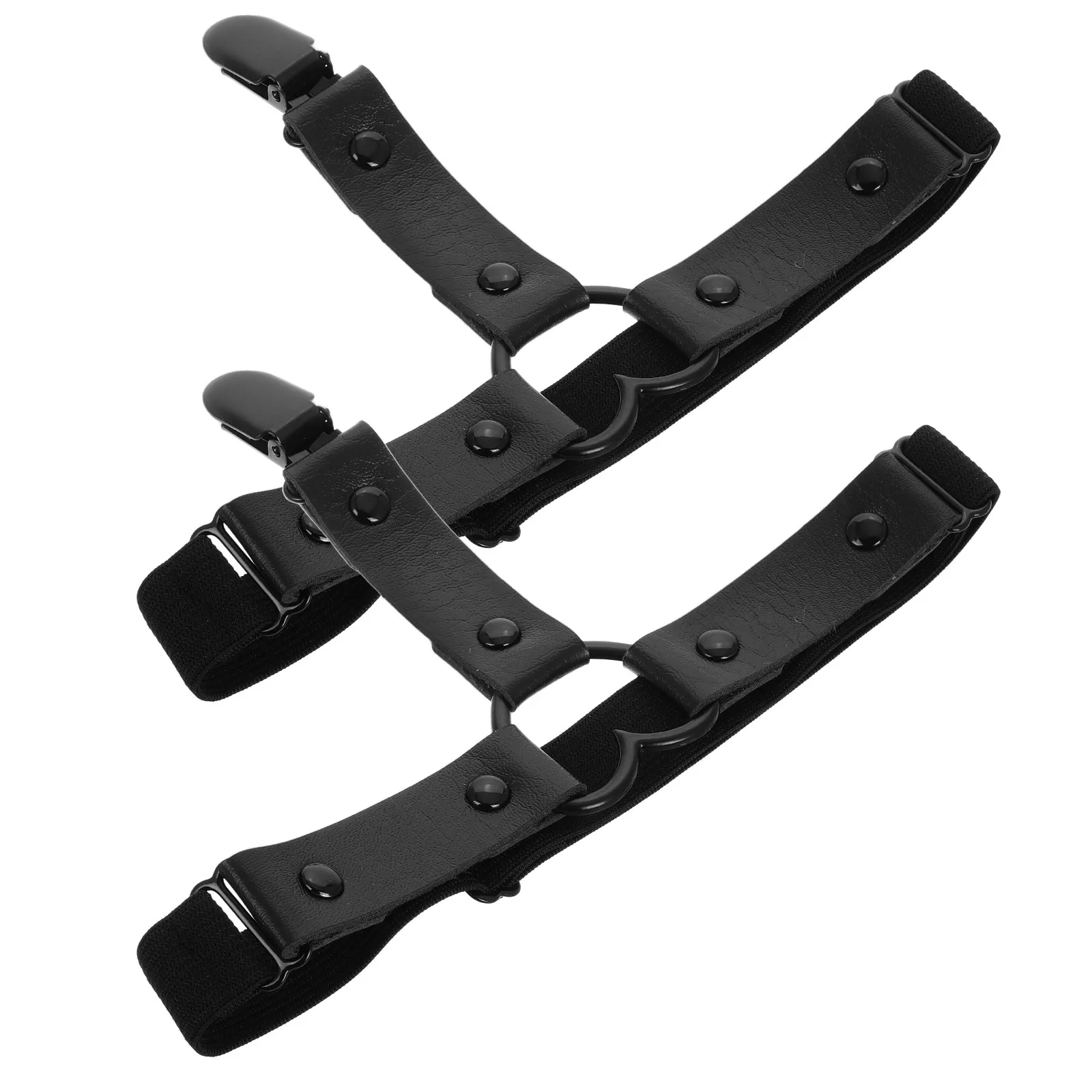 2 шт. регулируемые черные подвязки для бедер из искусственной кожи для женщин, в стиле панк, с клипсами и декором в виде сердца, дышащие, удобные, с регулируемым ремнем
2 шт. регулируемые черные подвязки для бедер из искусственной кожи для женщин, в стиле панк, с клипсами и декором в виде сердца, дышащие, удобные, с регулируемым ремнем