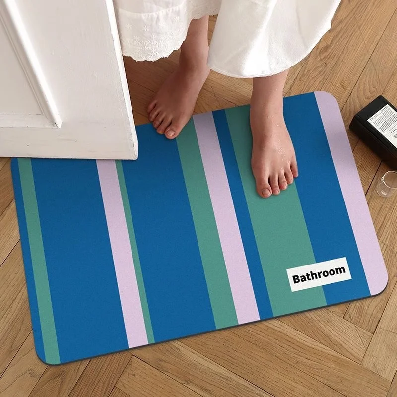 VIKAMA Ins Striped Diatom Mud Bathroom Floor Mat Toilet Absorbency Non-Slip Foot Mat Kitchen Entrance Door Mat Home Decoration
VIKAMA Ins Striped Diatom Mud Bathroom Floor Mat Toilet Absorbency Non-Slip Foot Mat Kitchen Entrance Door Mat Home Decoration